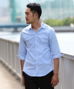 ▲BEAMS / ストレッチオックスフォード ７分袖シャツ