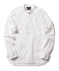 ▲BEAMS PLUS / プルオーバー バンドカラーシャツ