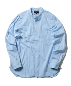 ▲BEAMS PLUS / プルオーバー バンドカラーシャツ