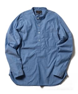 ▲BEAMS PLUS / プルオーバー バンドカラーシャツ