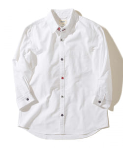 ▲BEAMS / 7分袖 オックスフォード トリコロールパイピング シャツ