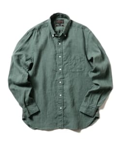▲BEAMS PLUS / リネン ボタンダウンシャツ