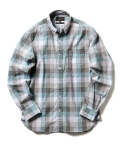 ▲BEAMS PLUS / ブロックチェック ボタンダウン シャツ