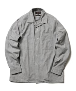 ▲BEAMS PLUS / ハケメチェック オープンカラー シャツ