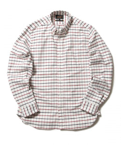 ▲BEAMS PLUS / ストレッチオックスフォード タッタソール ボタンダウンシャツ