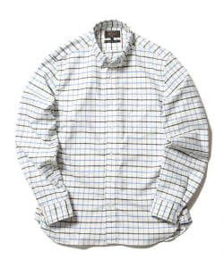 ▲BEAMS PLUS / ストレッチオックスフォード タッタソール ボタンダウンシャツ
