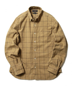 BEAMS PLUS / シャギーペンチェック ボタンダウンシャツ
