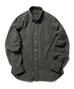▲BEAMS PLUS / シャギー ハウンドトゥース ボタンダウンシャツ