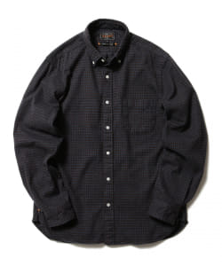 ▲BEAMS PLUS / シャギー ハウンドトゥース ボタンダウンシャツ