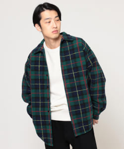 ▲BEAMS / フリース チェックシャツ