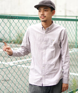 ▲BEAMS / ストレッチオックス アニマル ワッペン ボタンダウンシャツ
