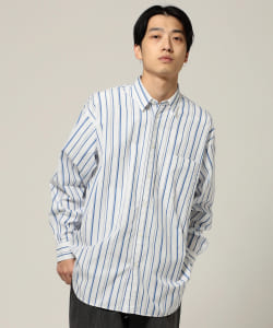 BEAMS / ストライプ イージーフィット ミニレギュラー カラーシャツ