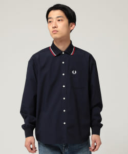 ▲FRED PERRY × BEAMS / 別注 リブカラー シャツ
