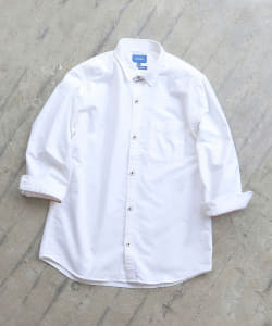 ▲BEAMS / オックス トリコ釦 7分袖シャツ
