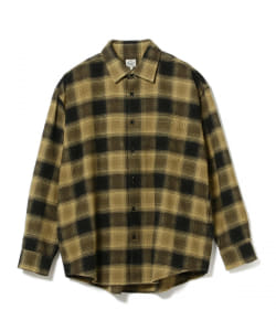 GOLD / BIG FLANNEL CHECK SHIRT