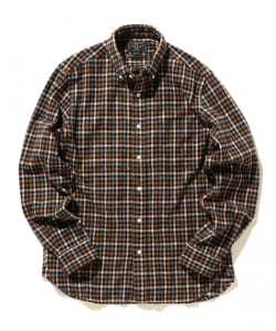 ▲BEAMS PLUS / チェック ミックスシャギー ボタンダウンシャツ