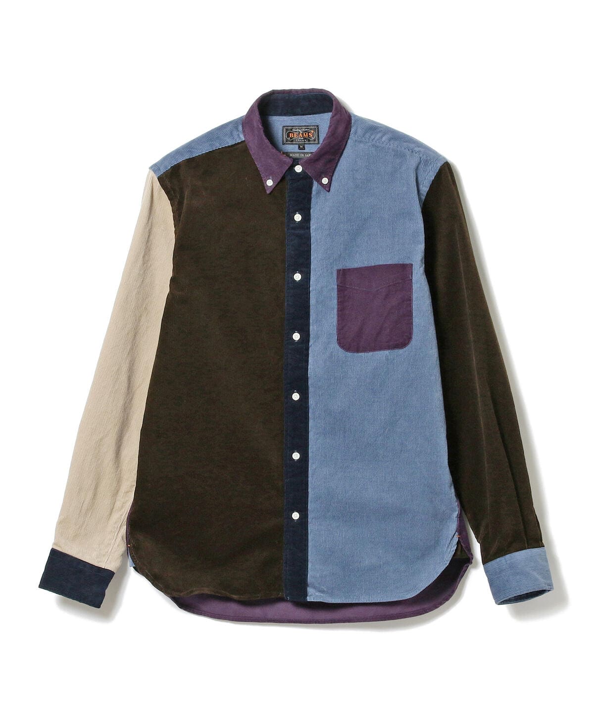 beams plus / 男装 拼接 bd 衬衫