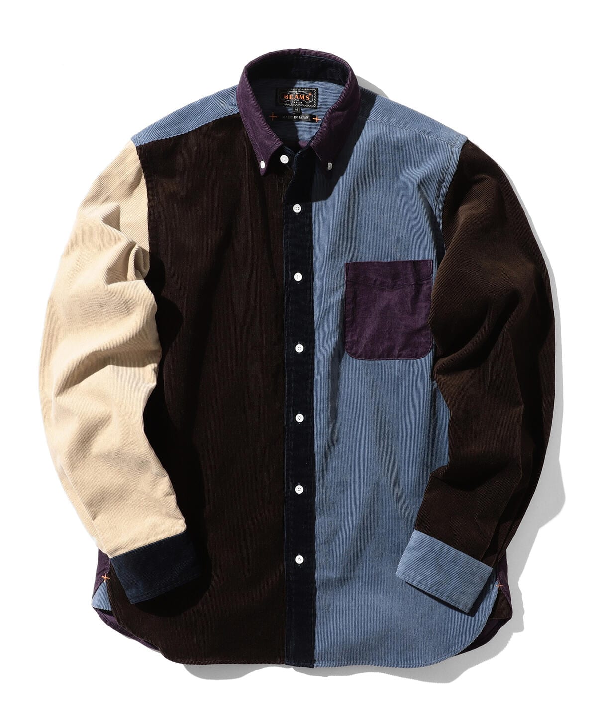 beams plus / 男装 拼接 bd 衬衫