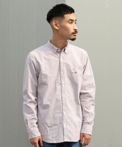 ▲BEAMS / ストレッチオックス アニマル ワッペン ボタンダウンシャツ