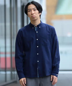 ▲BEAMS / カラーネップ ツイル ミニボタンダウン シャツ
