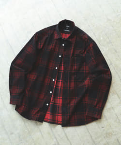 ▲BEAMS / チェック コーデュロイ ネオルーズ ミニレギュラー シャツ
