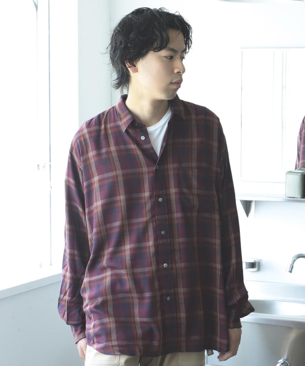 Beams ビームス アウトレット Beams テトロンレーヨン ミニレギュラー イージーシャツ シャツ ブラウス カジュアルシャツ 通販 Beams