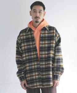 ▲BEAMS / フリース チェック シャツ
