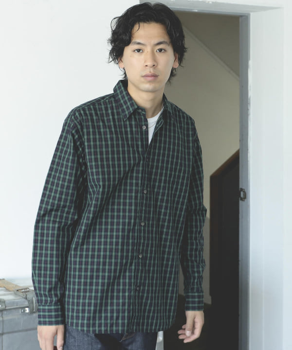 Beams ビームス アウトレット Beams ミニタータンチェック ルーズフィット ミニレギュラーカラーシャツ シャツ ブラウス カジュアル シャツ 通販 Beams