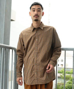 ▲BEAMS / ミニタータンチェック ルーズフィット ミニレギュラーカラーシャツ