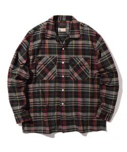 ▲BEAMS PLUS / オープンカラー マドラスシャツ