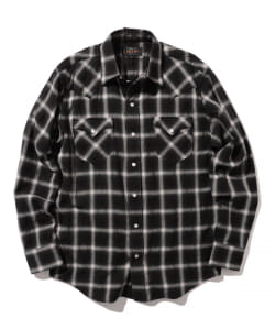 ▲BEAMS PLUS / ウエスタン ヘリンボーン チェックシャツ