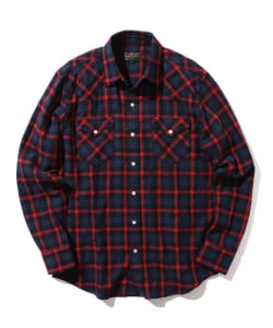 ▲BEAMS PLUS / ウエスタン ヘリンボーン チェックシャツ