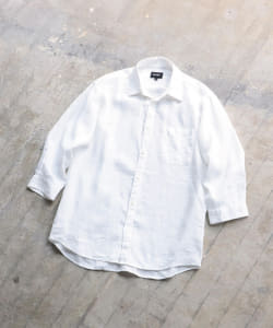 ▲BEAMS / リネン ネオルーズ 7分 シャツ