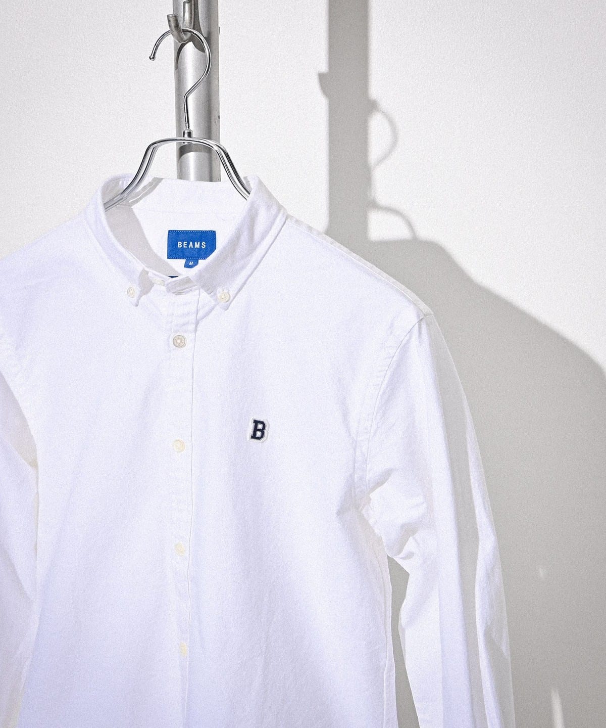 BEAMS JAPAN カジュアルシャツ XL グレーx紺(チェック)なし透け感