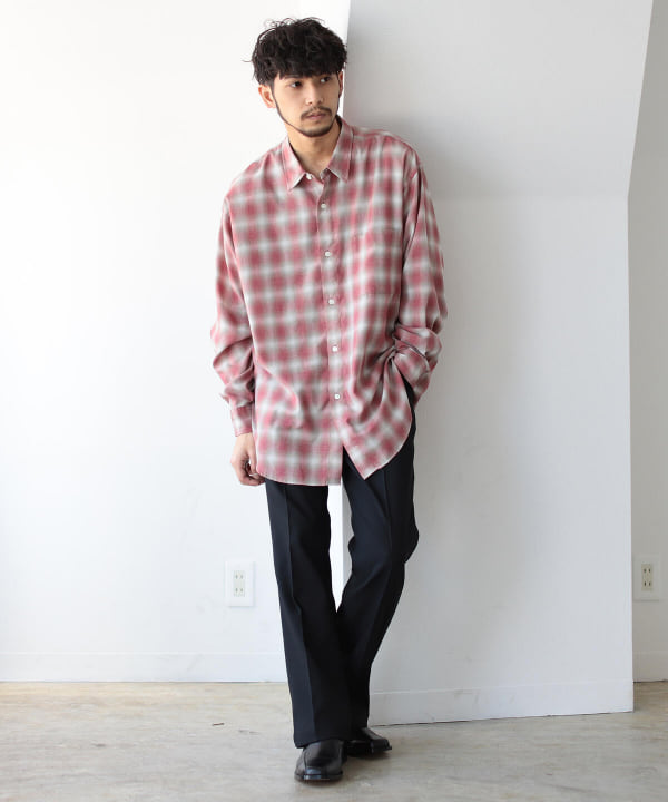 Beams ビームス アウトレット Beams オンブレチェック イージー シャツ シャツ ブラウス カジュアルシャツ 通販 Beams