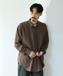 ▲BEAMS / カット ドビー チェック イージー シャツ