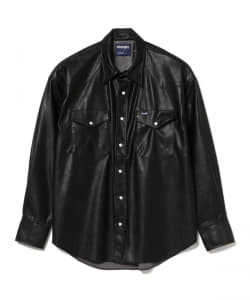 ▲Wrangler / Synthetic Leather 127MW Oversize Shirt
