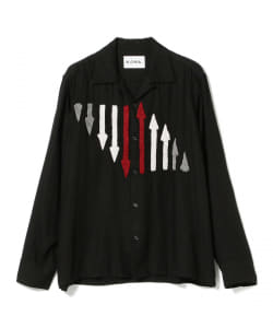 ▲NOMA t.d. / Arrow Embroidery Open Collar Shirt