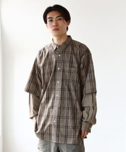 フェイク レイヤード シャツ