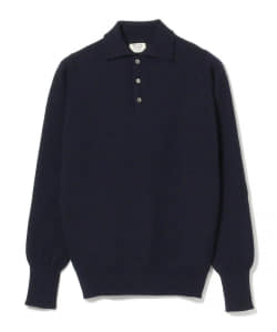 ▲KENNETH FIELD × WILLIAM LOCKIE ラムズウール ニット ポロシャツ