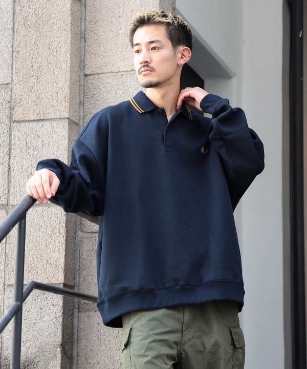 FRED PERRY × BEAMS / 別注　ロングスリーブ　ピケ　ポロ