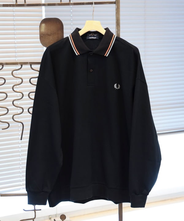 BEAMS（ビームス）【別注】FRED PERRY / ピケ スウェット ポロシャツ 