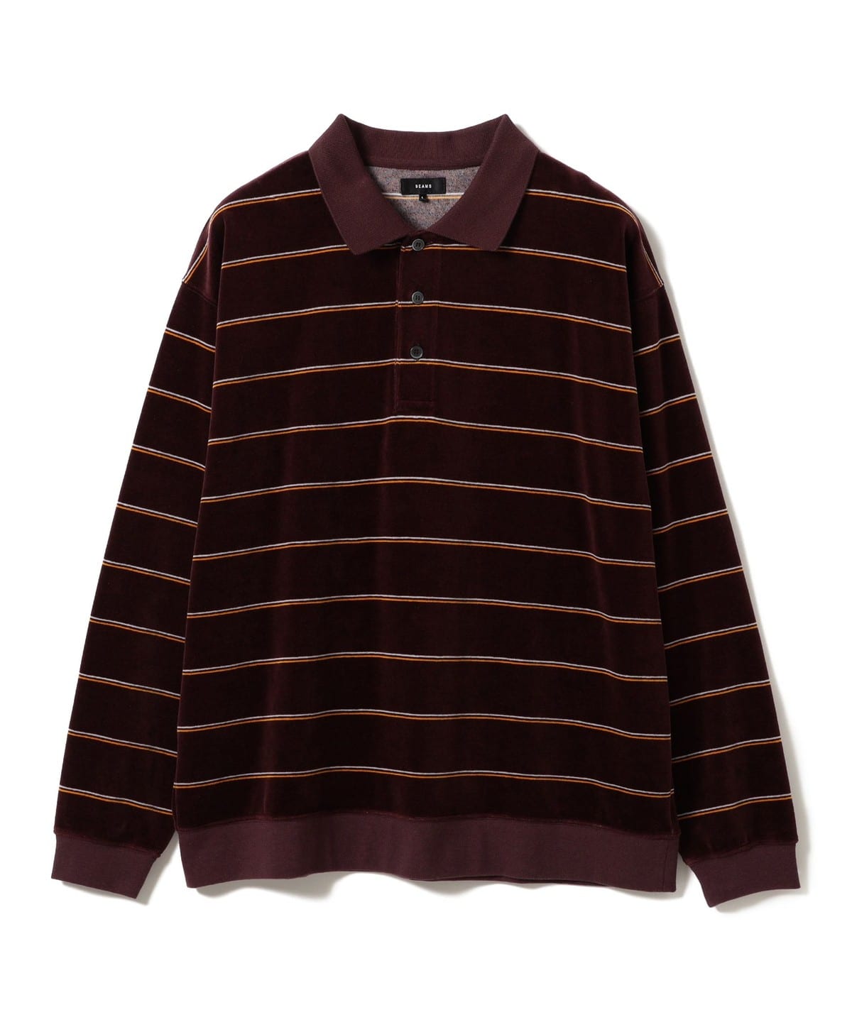 【+15%ポイントUP】ベロア ボーダー ポロシャツ シャツ・ブラウス MEN BURGUNDY M 【+15%ポイントUP】ベロア ボーダー ポロシャツ シャツ・ブラウス MEN BURGUNDY M
