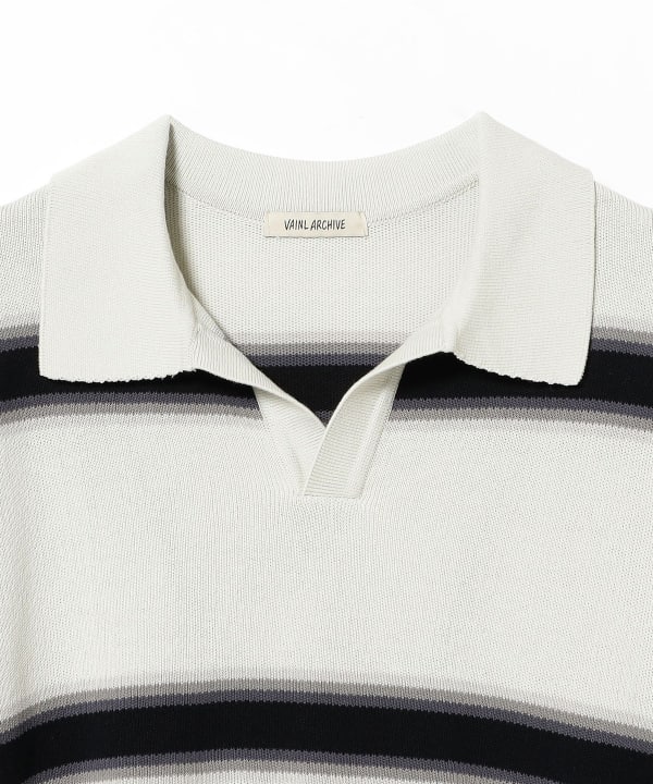 トップス vainl archive jeff knit polo BEAMS JAPAN（ビームス ジャパン）VAINL ARCHIVE / JEFF（シャツ