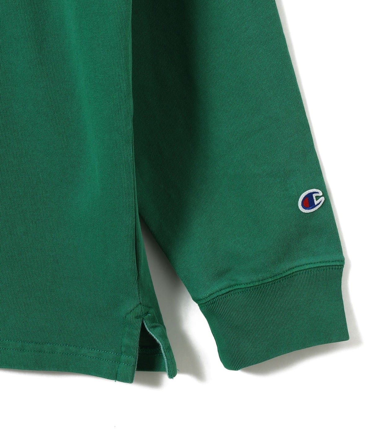 チャンピオン ビームス 別注 チビロゴ 長袖 ラガーシャツ ポロシャツ M 緑 BEAMS（ビームス）【別注】Champion / Rugger Shirt（シャツ・ブラウス