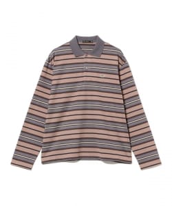 Scye / Multi Stripe Long Sleeve Polo Shirt