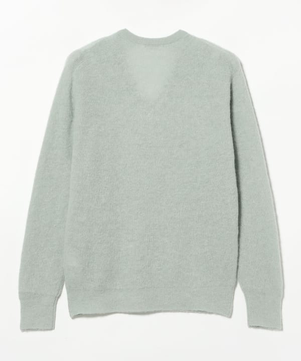 AURALEE / BABY SURI ALPACA SHEER KNIT V-NECK P/O