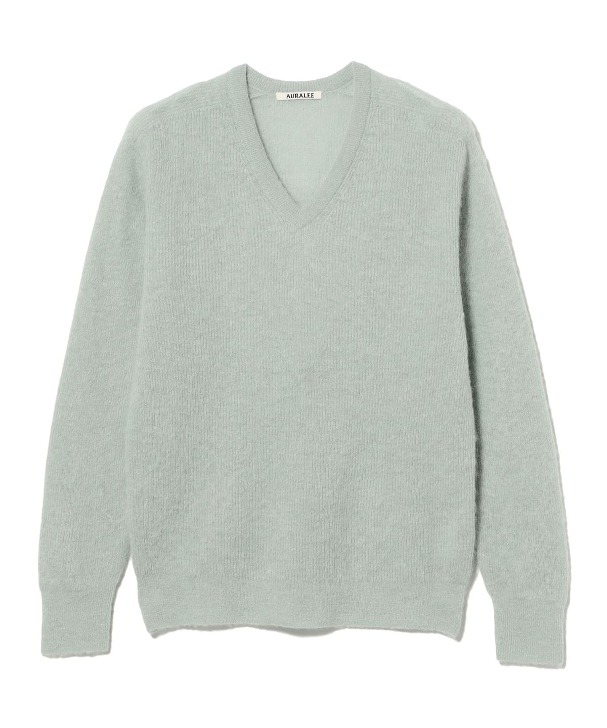 BEAMS（ビームス）AURALEE / BABY SURI ALPACA SHEER KNIT V-NECK P/O