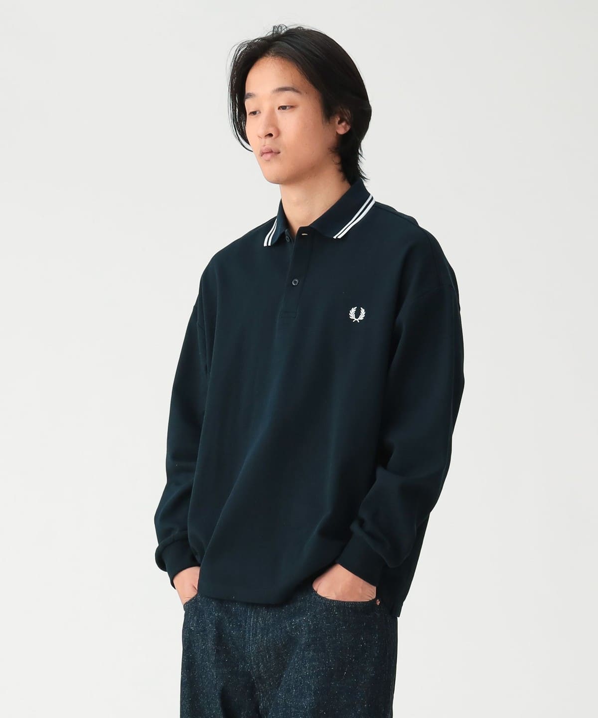 BEAMS（ビームス）【別注】FRED PERRY / Pique Long Sleeve Polo Shirt