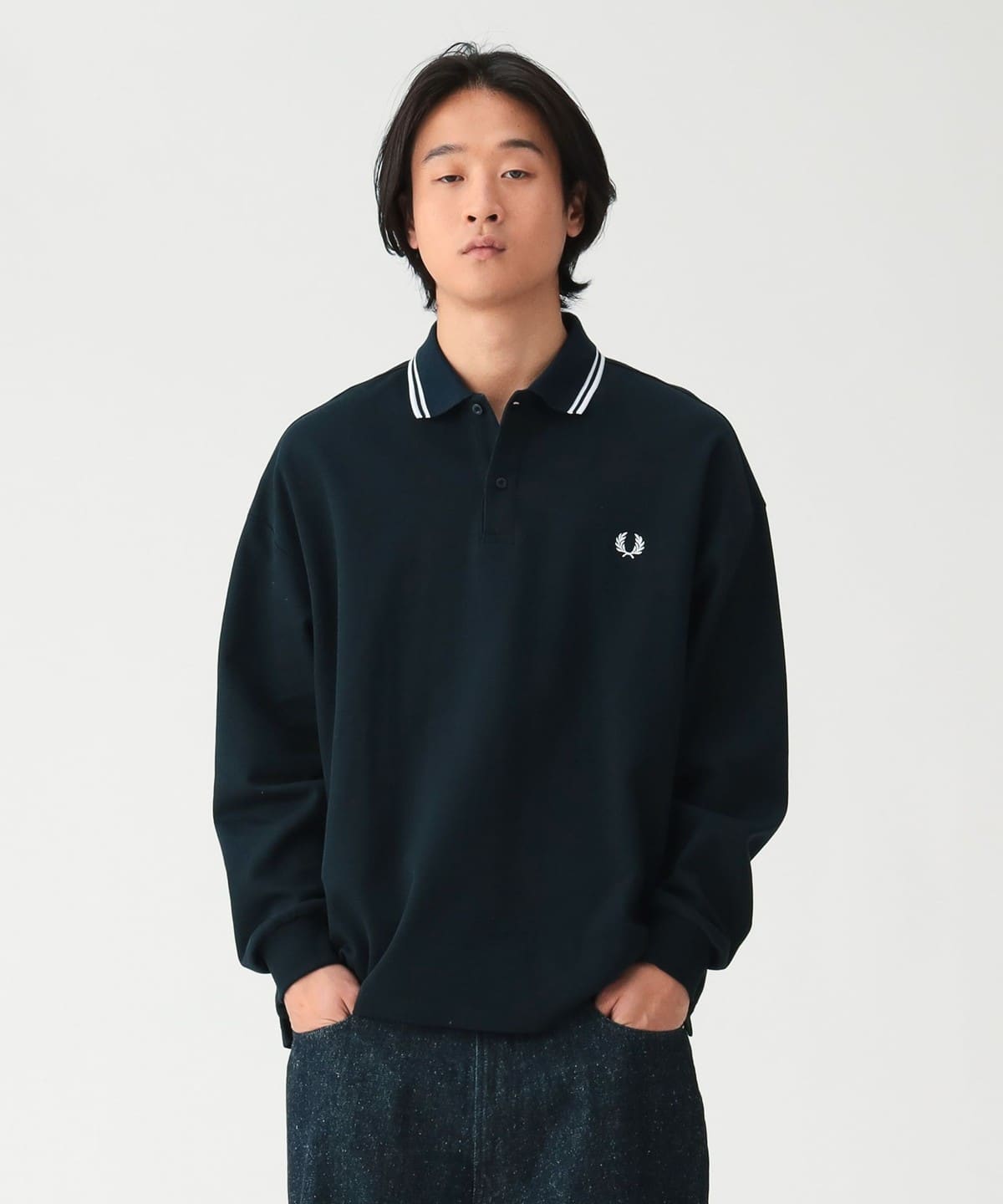 BEAMS（ビームス）【別注】FRED PERRY / Pique Long Sleeve Polo Shirt